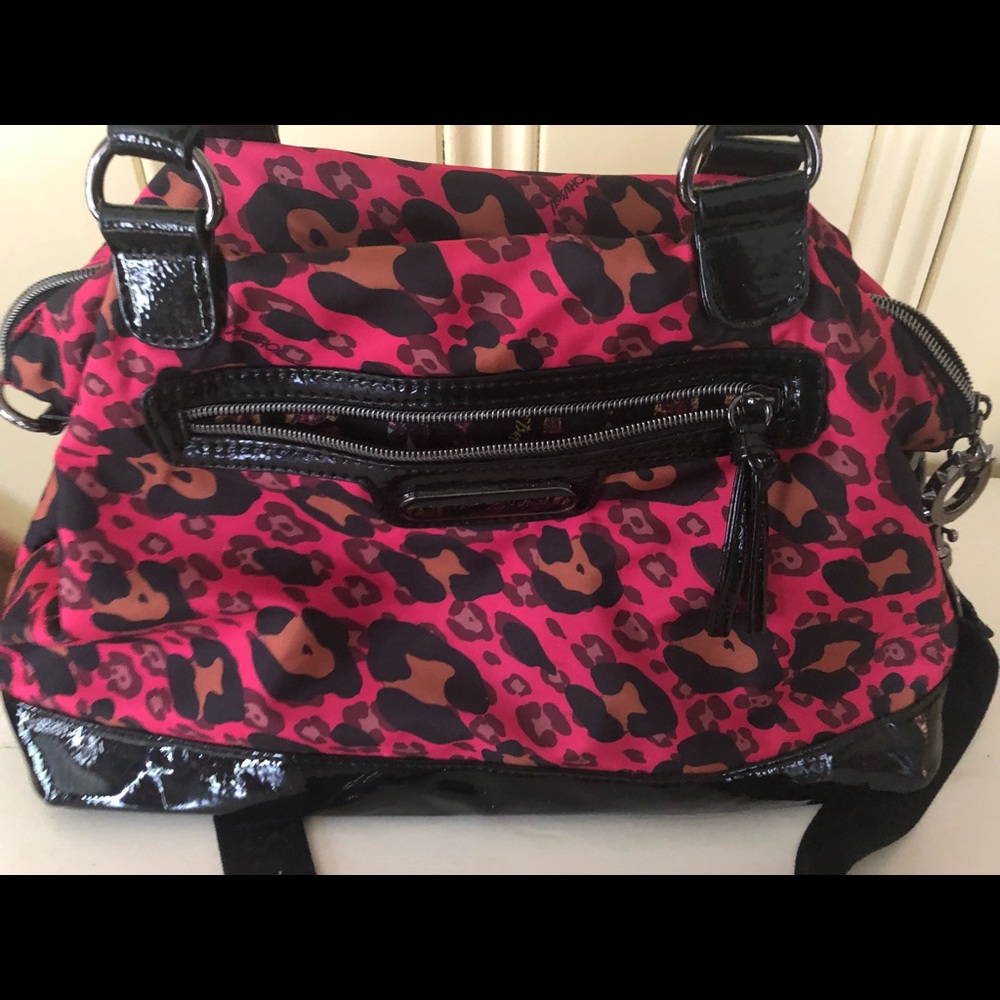 Betsey Johnson pink leopard print purse